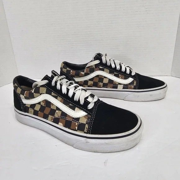 VANS OLD SKOOL SNEAKERS SKATEBOARD SHOES Checkerboard Camo Unisex Mens 6.5 Wom 8 - Picture 9 of 9